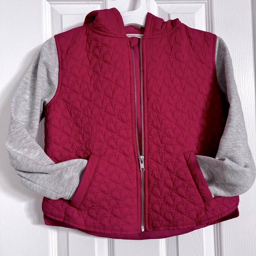 Tucker + Tate girls size 7 lightweight pink quilted jacket